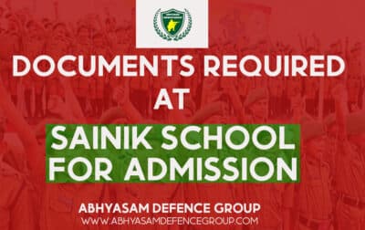 Documents required at the time of Sainik School Admission