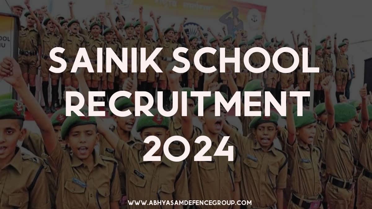 Sainik School Recruitment 2024